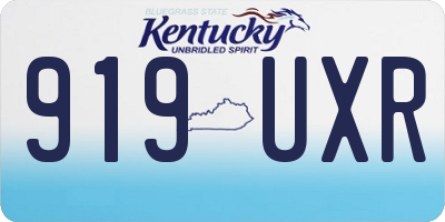 KY license plate 919UXR
