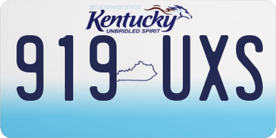 KY license plate 919UXS