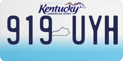 KY license plate 919UYH