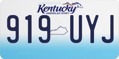 KY license plate 919UYJ