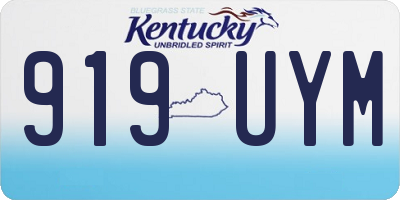 KY license plate 919UYM