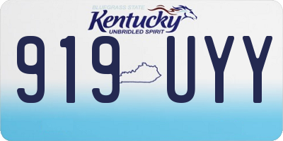 KY license plate 919UYY