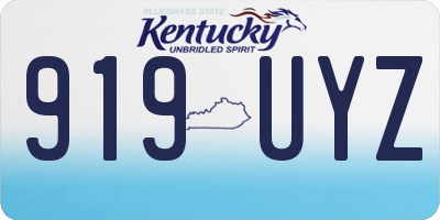 KY license plate 919UYZ