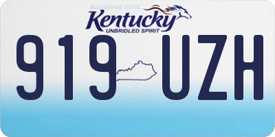 KY license plate 919UZH