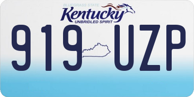 KY license plate 919UZP