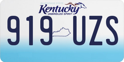 KY license plate 919UZS