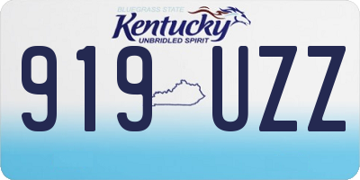 KY license plate 919UZZ