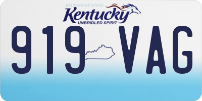 KY license plate 919VAG