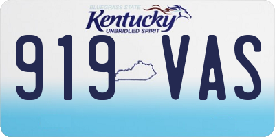 KY license plate 919VAS