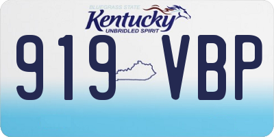 KY license plate 919VBP