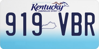 KY license plate 919VBR