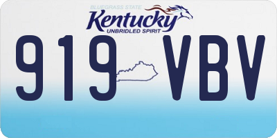 KY license plate 919VBV