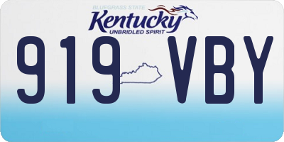 KY license plate 919VBY