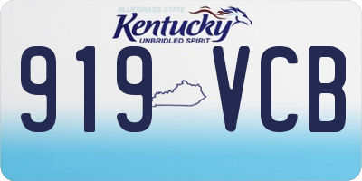 KY license plate 919VCB