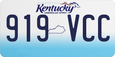 KY license plate 919VCC