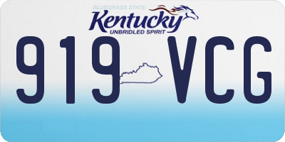 KY license plate 919VCG