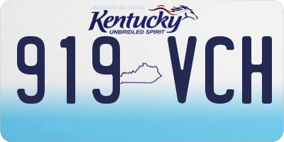 KY license plate 919VCH
