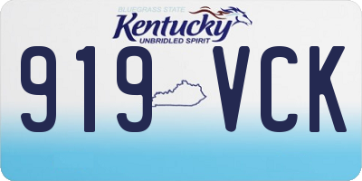 KY license plate 919VCK