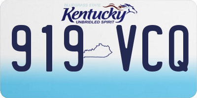 KY license plate 919VCQ