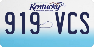 KY license plate 919VCS