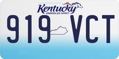 KY license plate 919VCT