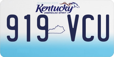KY license plate 919VCU