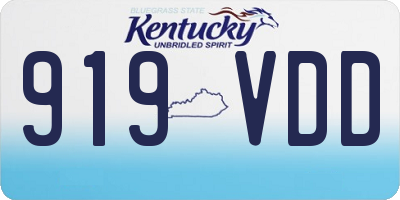 KY license plate 919VDD