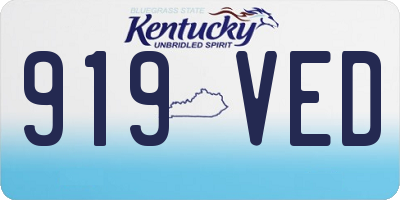 KY license plate 919VED