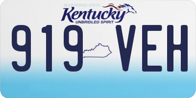 KY license plate 919VEH