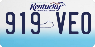 KY license plate 919VEO