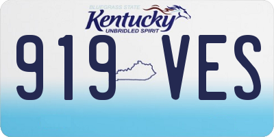 KY license plate 919VES