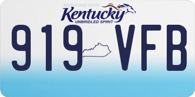 KY license plate 919VFB