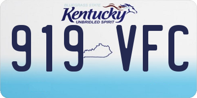 KY license plate 919VFC