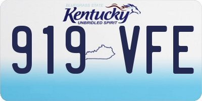 KY license plate 919VFE