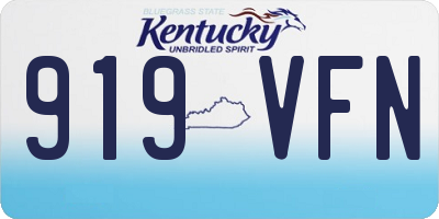 KY license plate 919VFN