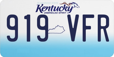 KY license plate 919VFR