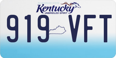 KY license plate 919VFT