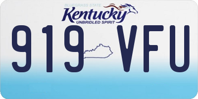 KY license plate 919VFU