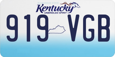 KY license plate 919VGB