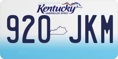 KY license plate 920JKM