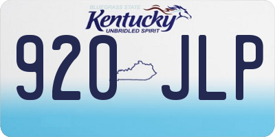 KY license plate 920JLP