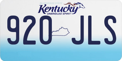 KY license plate 920JLS