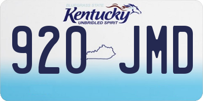 KY license plate 920JMD