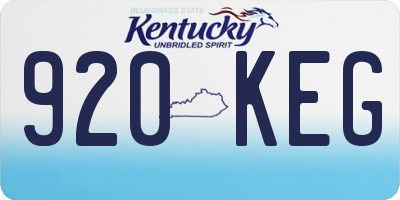 KY license plate 920KEG
