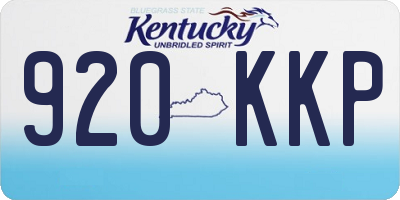 KY license plate 920KKP