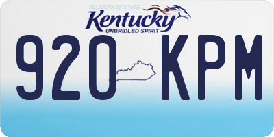 KY license plate 920KPM