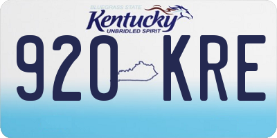 KY license plate 920KRE