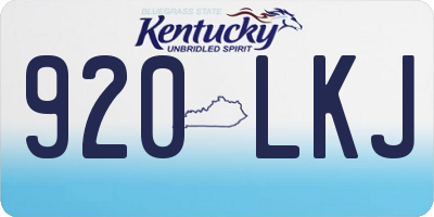 KY license plate 920LKJ