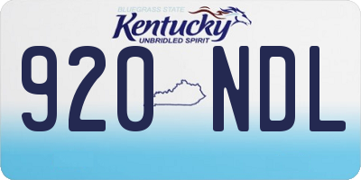 KY license plate 920NDL