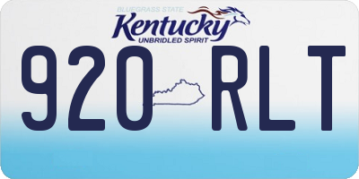 KY license plate 920RLT